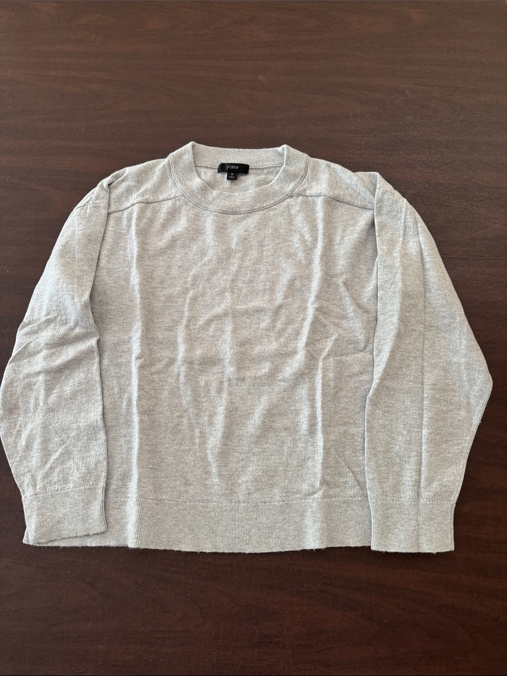 J. Crew Light Gray Crewneck Sweater